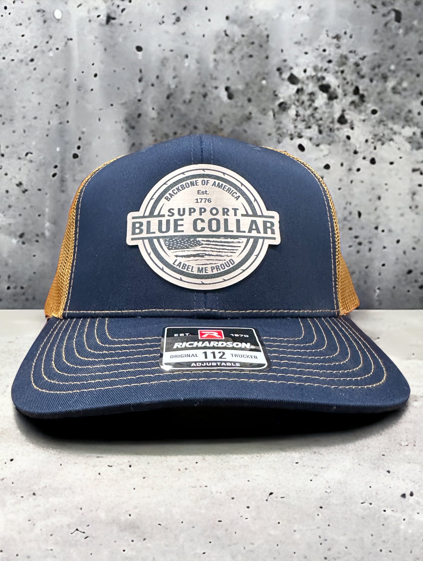 Limited Edition Support Blue Collar Snapback (Copper Acrylic Patch)
