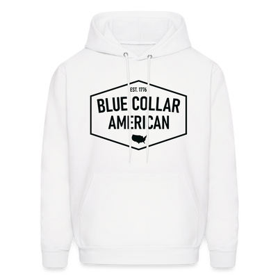 Blue Collar American Hoodie - white