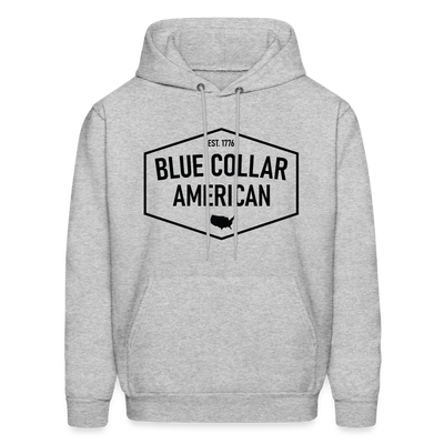 Blue Collar American Hoodie - heather gray
